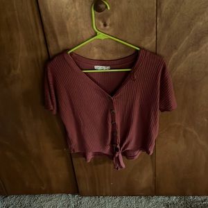 Cropped maroon sweater! Small